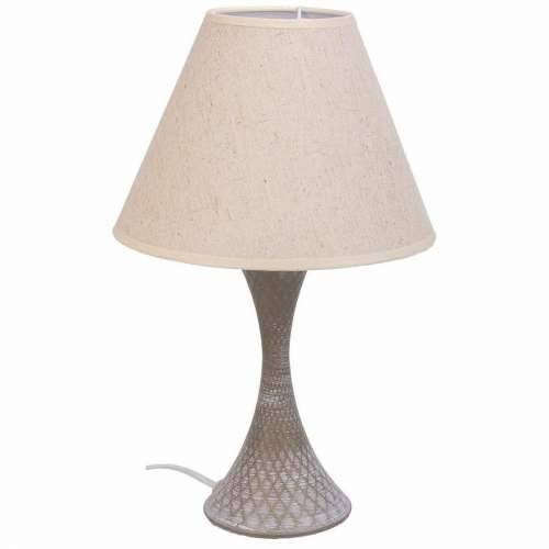 Stolna svjetiljka Alexandra House Living Bijela Siva Metal Tkanina 220-240 V 23 x 38 x 23 cm Cijena