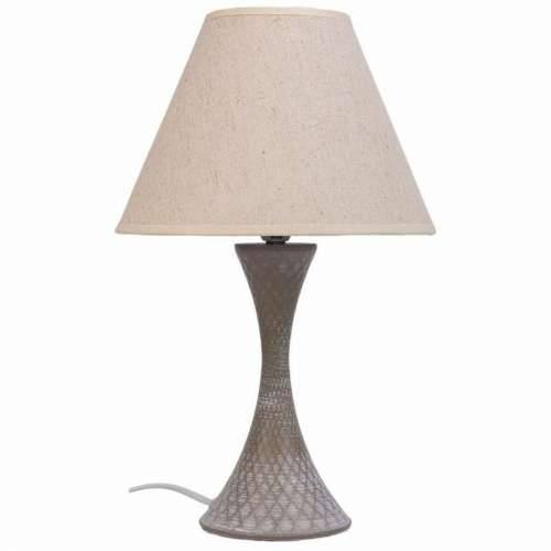 Stolna svjetiljka Alexandra House Living Bijela Siva Metal Tkanina 220-240 V 23 x 38 x 23 cm Cijena