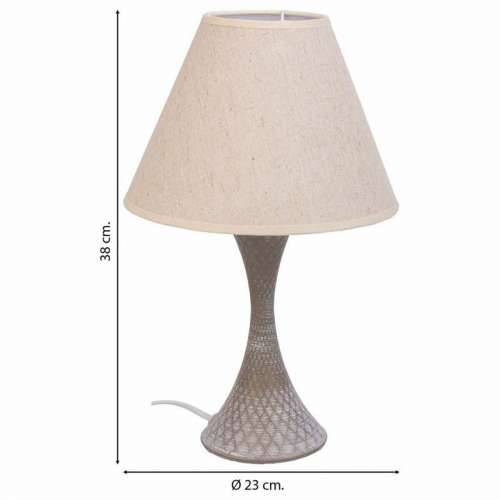 Stolna svjetiljka Alexandra House Living Bijela Siva Metal Tkanina 220-240 V 23 x 38 x 23 cm Cijena