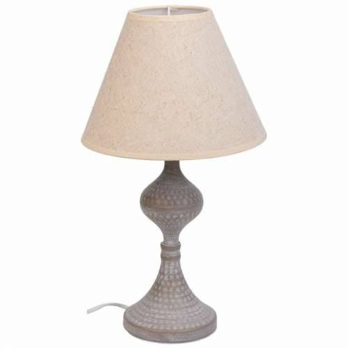 Stolna svjetiljka Alexandra House Living Bijela Siva Metal Tkanina 220-240 V 23 x 41 x 23 cm Cijena