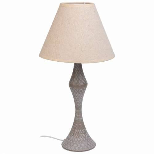 Stolna svjetiljka Alexandra House Living Bijela Siva Metal Tkanina 220-240 V 23 x 46 x 23 cm Cijena