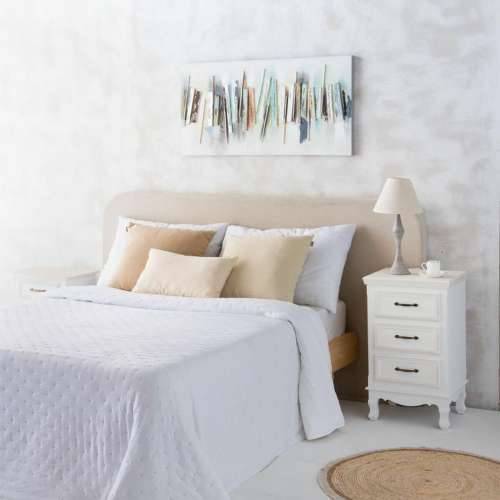 Stolna svjetiljka Alexandra House Living Bijela Siva Metal Tkanina 220-240 V 23 x 46 x 23 cm Cijena