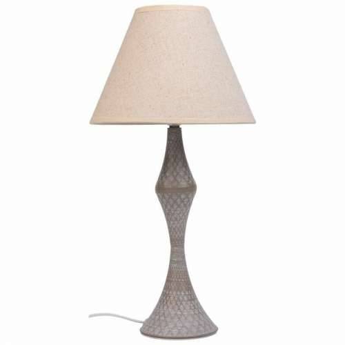 Stolna svjetiljka Alexandra House Living Bijela Siva Metal Tkanina 220-240 V 23 x 46 x 23 cm Cijena