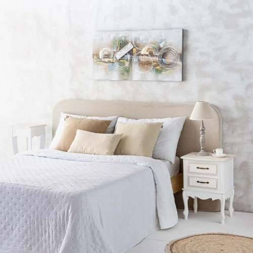 Stolna svjetiljka Alexandra House Living Bijela Siva Metal Tkanina 220-240 V 23 x 46 x 23 cm Cijena