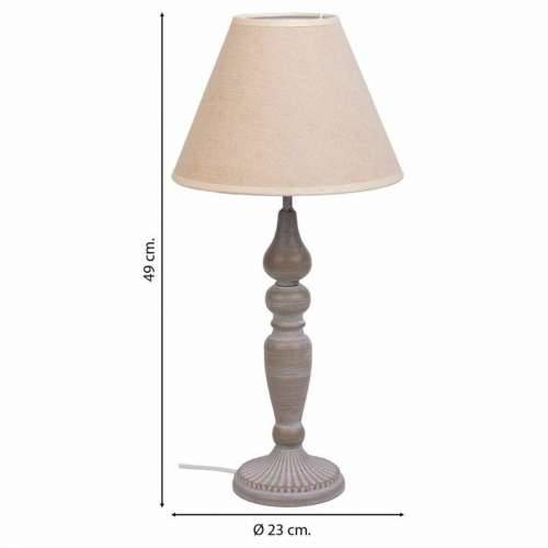 Stolna svjetiljka Alexandra House Living Bijela Siva Metal Tkanina 220-240 V 23 x 46 x 23 cm Cijena