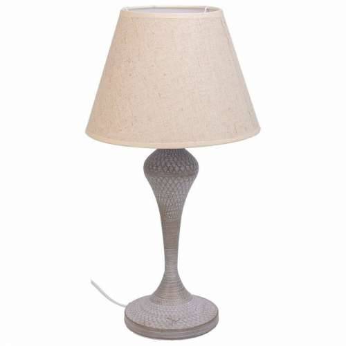 Stolna svjetiljka Alexandra House Living Bijela Siva Metal Tkanina 220-240 V 25 x 46 x 25 cm Cijena