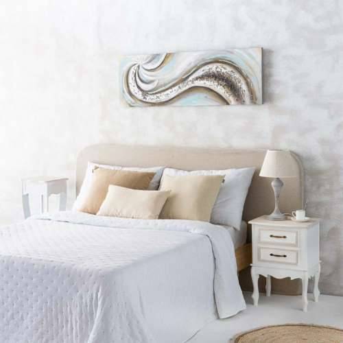 Stolna svjetiljka Alexandra House Living Bijela Siva Metal Tkanina 220-240 V 25 x 46 x 25 cm Cijena