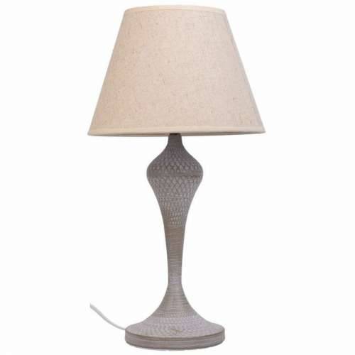 Stolna svjetiljka Alexandra House Living Bijela Siva Metal Tkanina 220-240 V 25 x 46 x 25 cm Cijena