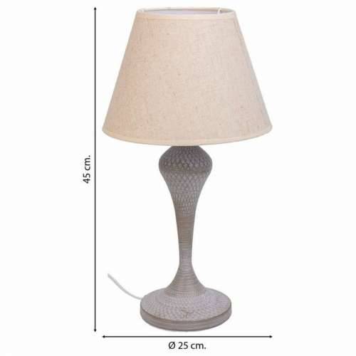 Stolna svjetiljka Alexandra House Living Bijela Siva Metal Tkanina 220-240 V 25 x 46 x 25 cm Cijena