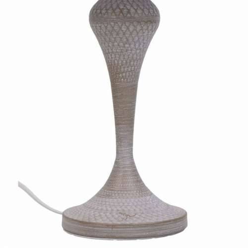 Stolna svjetiljka Alexandra House Living Bijela Siva Metal Tkanina 220-240 V 25 x 46 x 25 cm Cijena