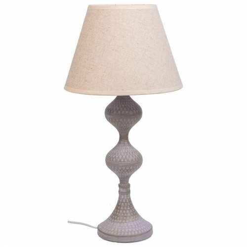 Stolna svjetiljka Alexandra House Living Bijela Siva Metal Tkanina 220-240 V 25 x 50 x 25 cm Cijena