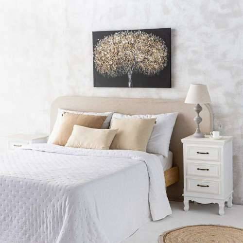 Stolna svjetiljka Alexandra House Living Bijela Siva Metal Tkanina 220-240 V 25 x 50 x 25 cm Cijena