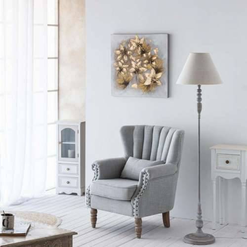 Podna svjetiljka Alexandra House Living Bijela Siva 220-240 V 38 x 154 x 38 cm Cijena