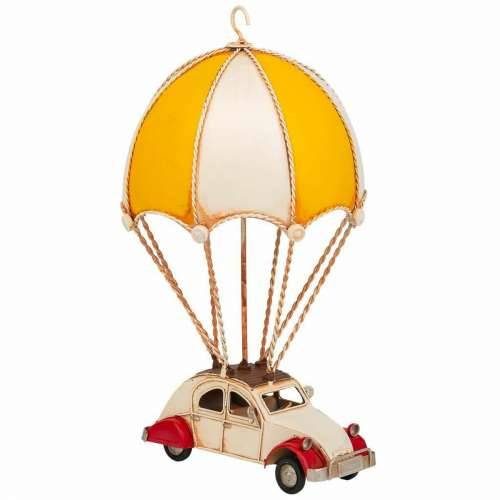 Ukrasna figura Alexandra House Living Rumena Željezo ABS Globus Automobil Padobran 17 x 31 x 18 cm Cijena