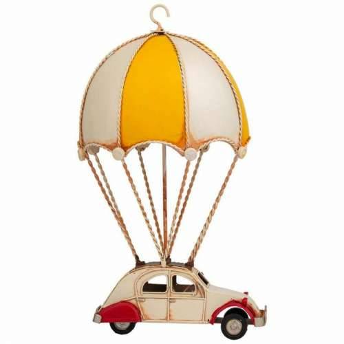 Ukrasna figura Alexandra House Living Rumena Željezo ABS Globus Automobil Padobran 17 x 31 x 18 cm Cijena
