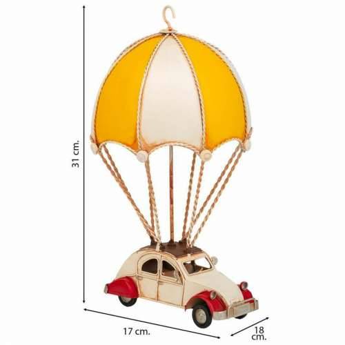 Ukrasna figura Alexandra House Living Rumena Željezo ABS Globus Automobil Padobran 17 x 31 x 18 cm Cijena