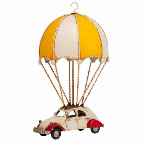 Ukrasna figura Alexandra House Living Rumena Željezo ABS Globus Automobil Padobran 17 x 31 x 18 cm Cijena