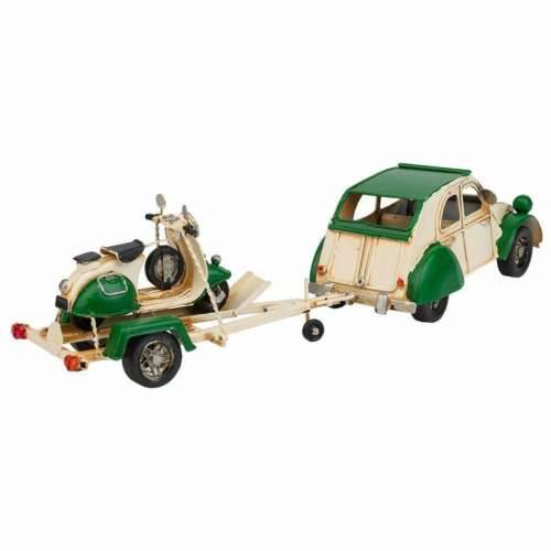 Ukrasna figura Alexandra House Living Zelena Željezo ABS Motorcikl prikolica 9 x 9 x 41 cm Cijena
