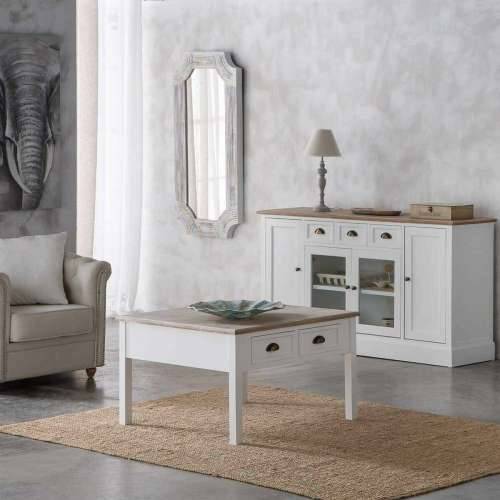 Stolić za dnevni boravak Alexandra House Living Bijela Smeđa 80 x 50 x 80 cm Cijena