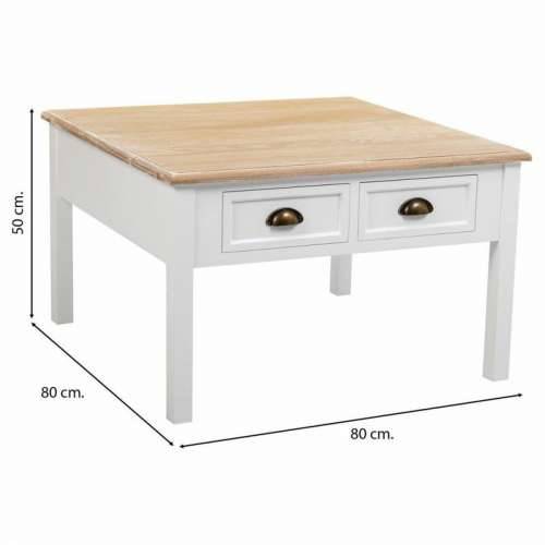 Stolić za dnevni boravak Alexandra House Living Bijela Smeđa 80 x 50 x 80 cm Cijena