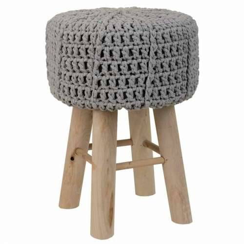Tabure Alexandra House Living Siva Bambus Borovina Éponge Drvo MDF 32 x 44 x 32 cm Cijena