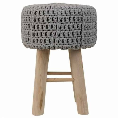 Tabure Alexandra House Living Siva Bambus Borovina Éponge Drvo MDF 32 x 44 x 32 cm Cijena