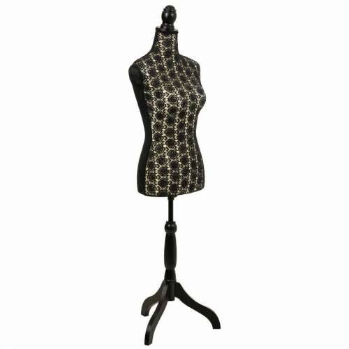 Lutka za izloge Alexandra House Living Crna Drvo Tkanina Polietilen Borovina Drvo MDF 37 x 168 x 24 cm Cijena