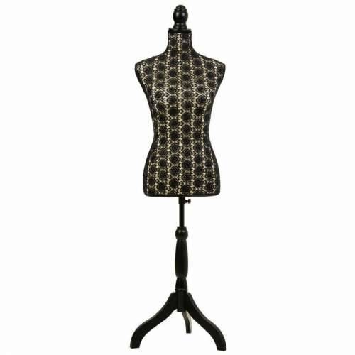 Lutka za izloge Alexandra House Living Crna Drvo Tkanina Polietilen Borovina Drvo MDF 37 x 168 x 24 cm Cijena