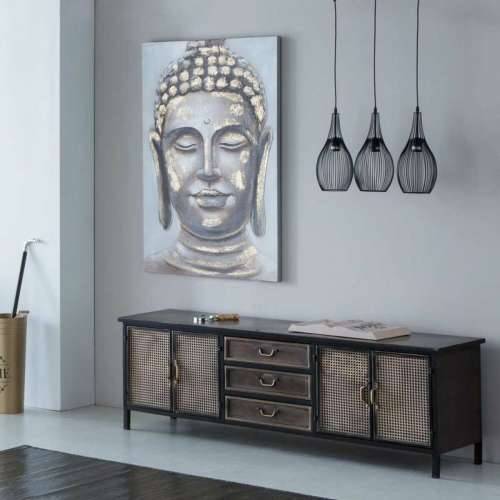 Slika Alexandra House Living Asia Platno Jelovina 120 x 3 x 80 cm Cijena