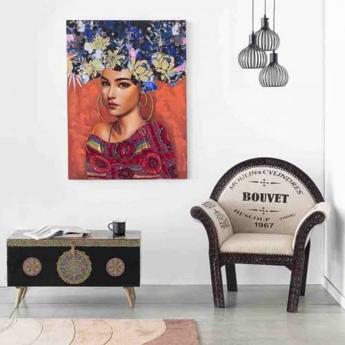 Slika Alexandra House Living Platno Jelovina 120 x 3 x 90 cm Cijena