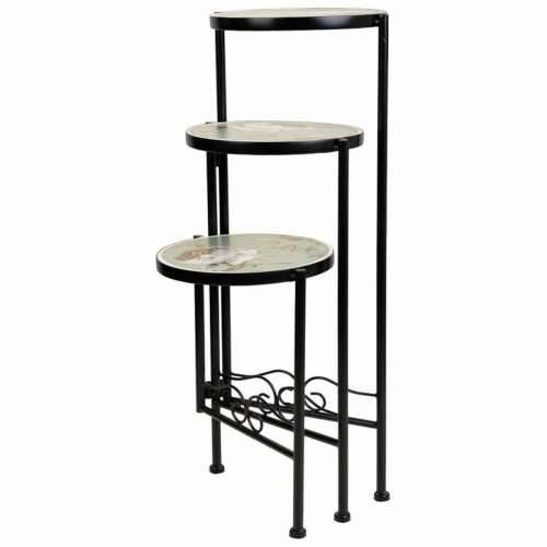 Stalak za Teglu za Cvijeće Alexandra House Living Crna Željezo Pločoca 30 x 68 x 30 cm Cijena