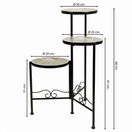 Stalak za Teglu za Cvijeće Alexandra House Living Crna Željezo Pločoca 30 x 68 x 30 cm Cijena