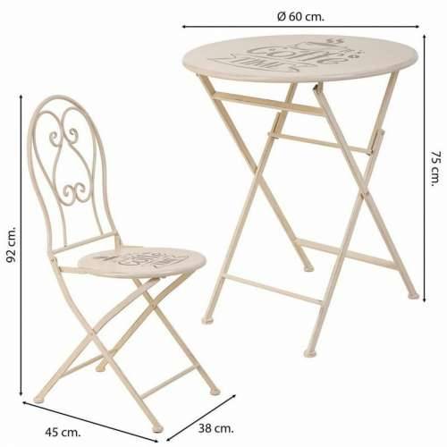 Komplet stola i 2 stolice Alexandra House Living Bijela 60 x 75 x 60 cm Cijena
