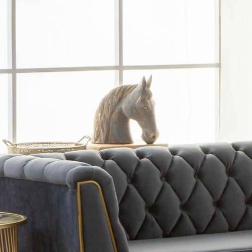 Ukrasna figura Alexandra House Living Siva zlatan Polirezin Konj 15 x 31 x 31 cm Cijena