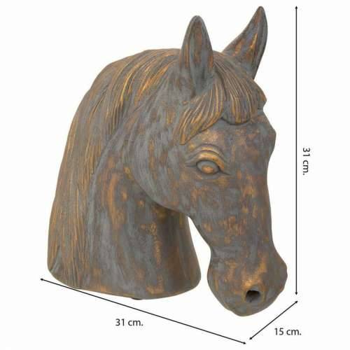 Ukrasna figura Alexandra House Living Siva zlatan Polirezin Konj 15 x 31 x 31 cm Cijena