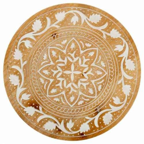Zidni Ukras Alexandra House Living Smeđa Jelovina Drvo MDF 40 x 40 cm Cijena
