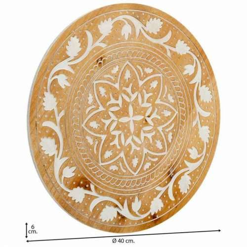 Zidni Ukras Alexandra House Living Smeđa Jelovina Drvo MDF 40 x 40 cm Cijena