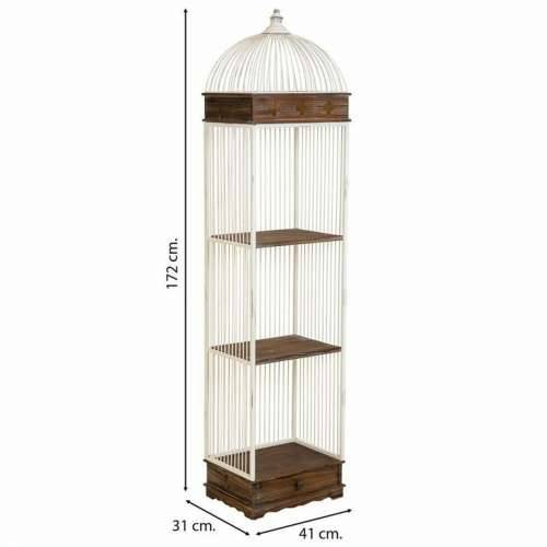 Polica Alexandra House Living Bijela Metal Drvo MDF 31 x 172 x 41 cm Cijena