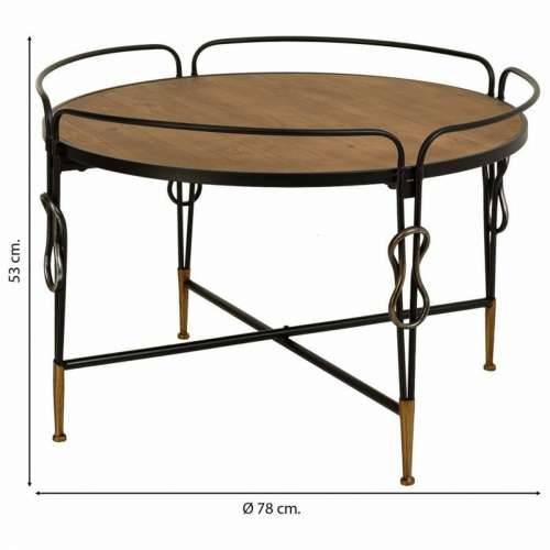 Stolić za dnevni boravak Alexandra House Living Smeđa Metal Jelovina Drvo MDF 78 x 53 x 78 cm Cijena