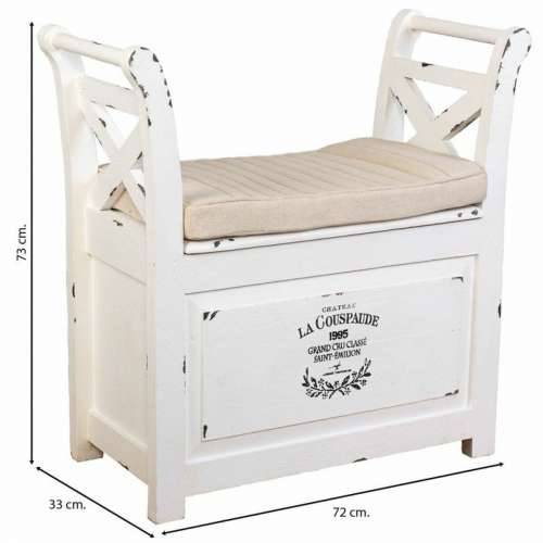 Stolac Alexandra House Living Bijela Drvo 33 x 73 x 72 cm Cijena
