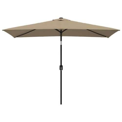 Vanjski suncobran s metalnim stupom 300 x 200 cm smeđesivi - Sivo-smeđa 1 Cijena