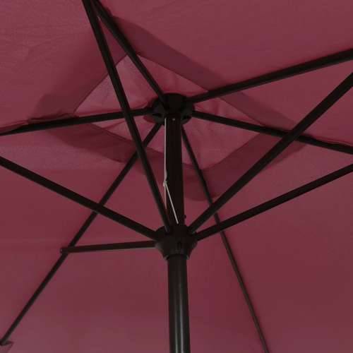Vanjski suncobran s metalnim stupom 300 x 200 cm bordo - Crvena 1 Cijena