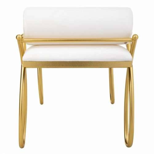 Stolac Alexandra House Living Zlato Spužva Željezo Drvo MDF 49 x 53 x 112 cm Cijena