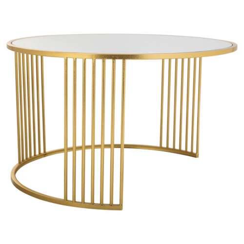 Stolić za dnevni boravak Alexandra House Living Zlato Željezo Ogledalo Drvo MDF 80 x 48 x 80 cm Cijena
