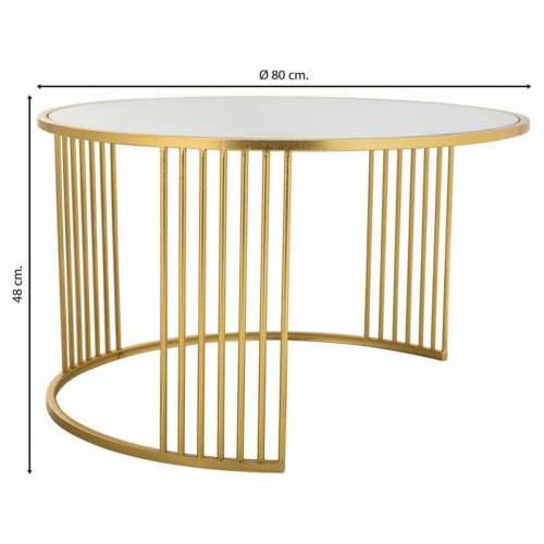 Stolić za dnevni boravak Alexandra House Living Zlato Željezo Ogledalo Drvo MDF 80 x 48 x 80 cm Cijena