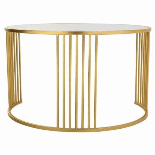Stolić za dnevni boravak Alexandra House Living Zlato Željezo Ogledalo Drvo MDF 80 x 48 x 80 cm Cijena
