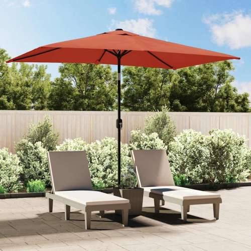 Vanjski suncobran s metalnim stupom 300 x 200 cm terakota - Terakota 1 Cijena