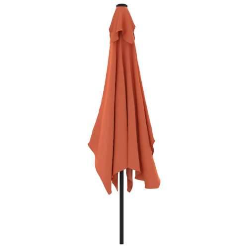 Vanjski suncobran s metalnim stupom 300 x 200 cm terakota - Terakota 1 Cijena