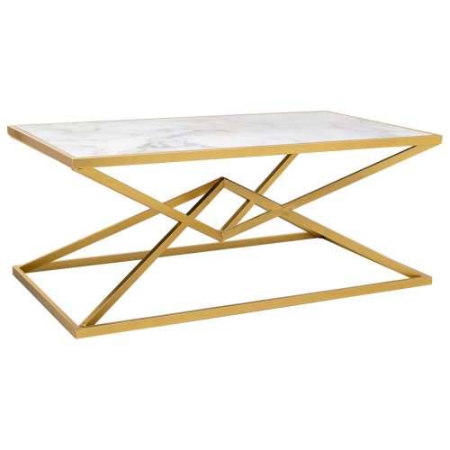 Stolić za dnevni boravak Alexandra House Living Zlato Metal Papir Željezo Drvo MDF 60 x 45 x 110 cm Cijena