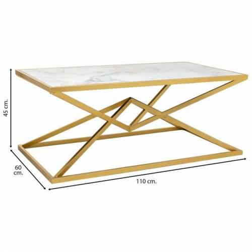 Stolić za dnevni boravak Alexandra House Living Zlato Metal Papir Željezo Drvo MDF 60 x 45 x 110 cm Cijena